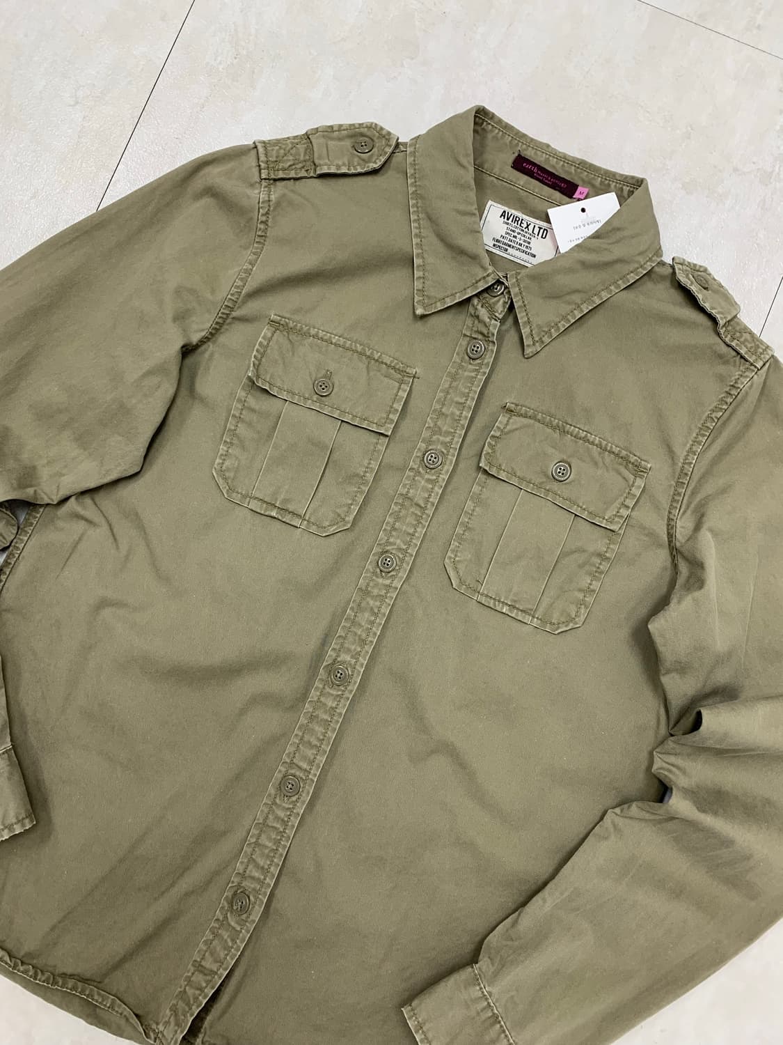 아비렉스 카키 셔츠 #667 상품이미지2