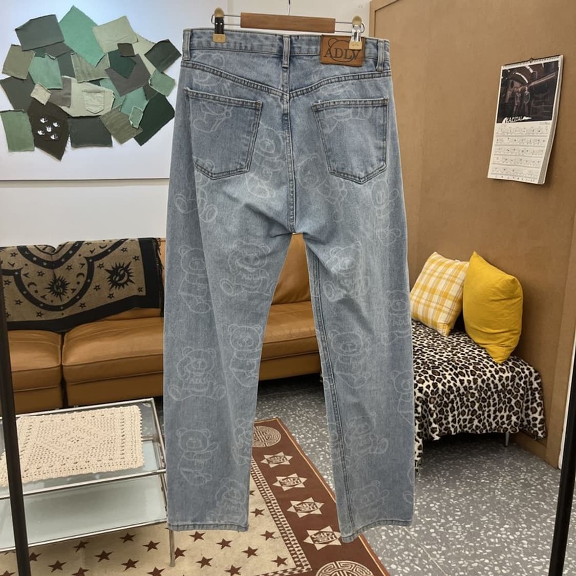 아크메드라비 스트릿 키치 베어 패턴 연청 데님팬츠 1 C09928 상품이미지4