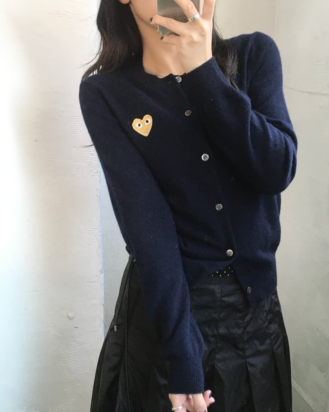 COMMEdesGARCONS 꼼데가르송 골드와펜 네이비컬러 울 가디건 상품이미지2