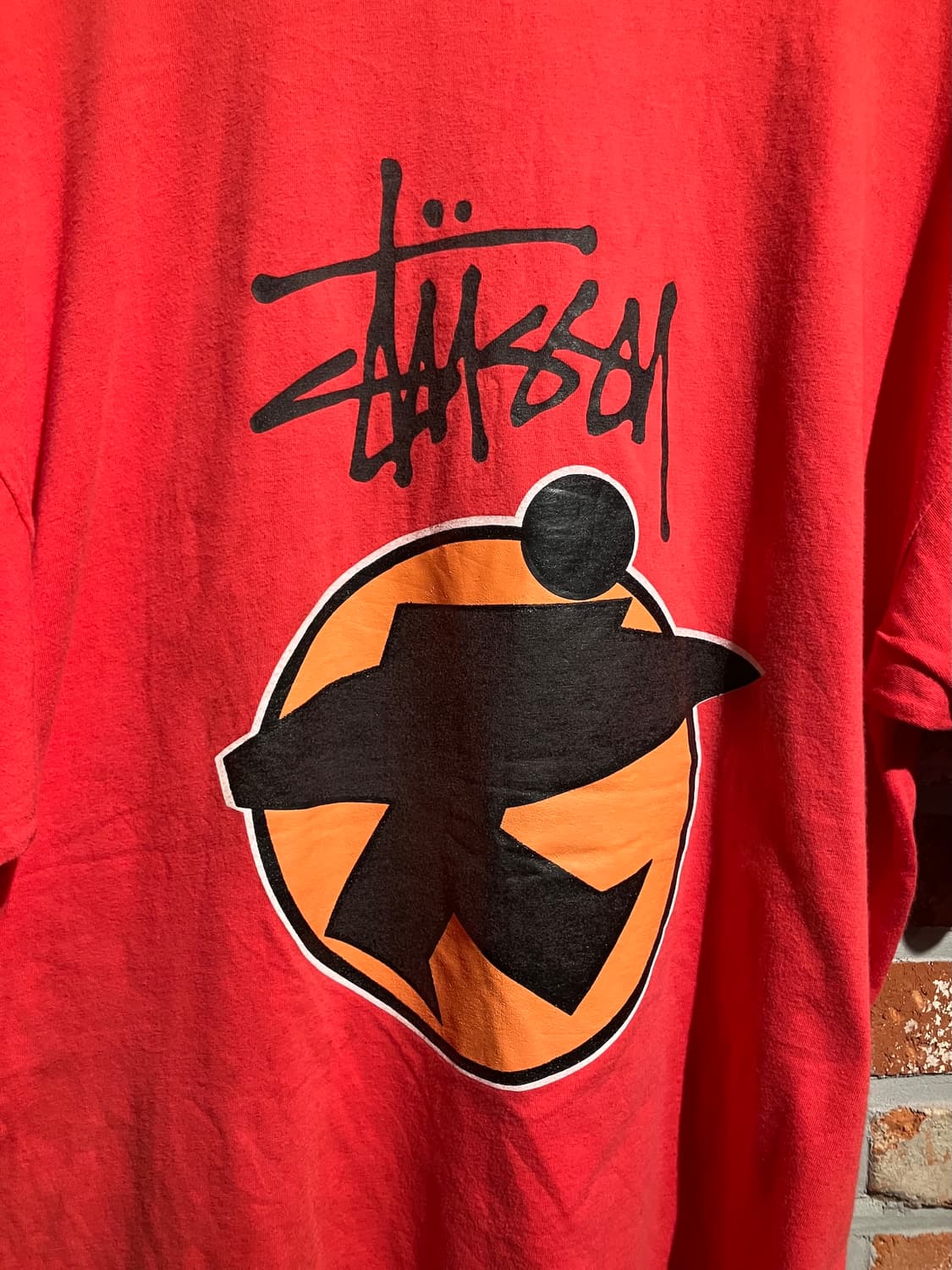 90s USA 빈티지 올드 스투시 비치 루트 서프맨 반팔 티셔츠 상품이미지7