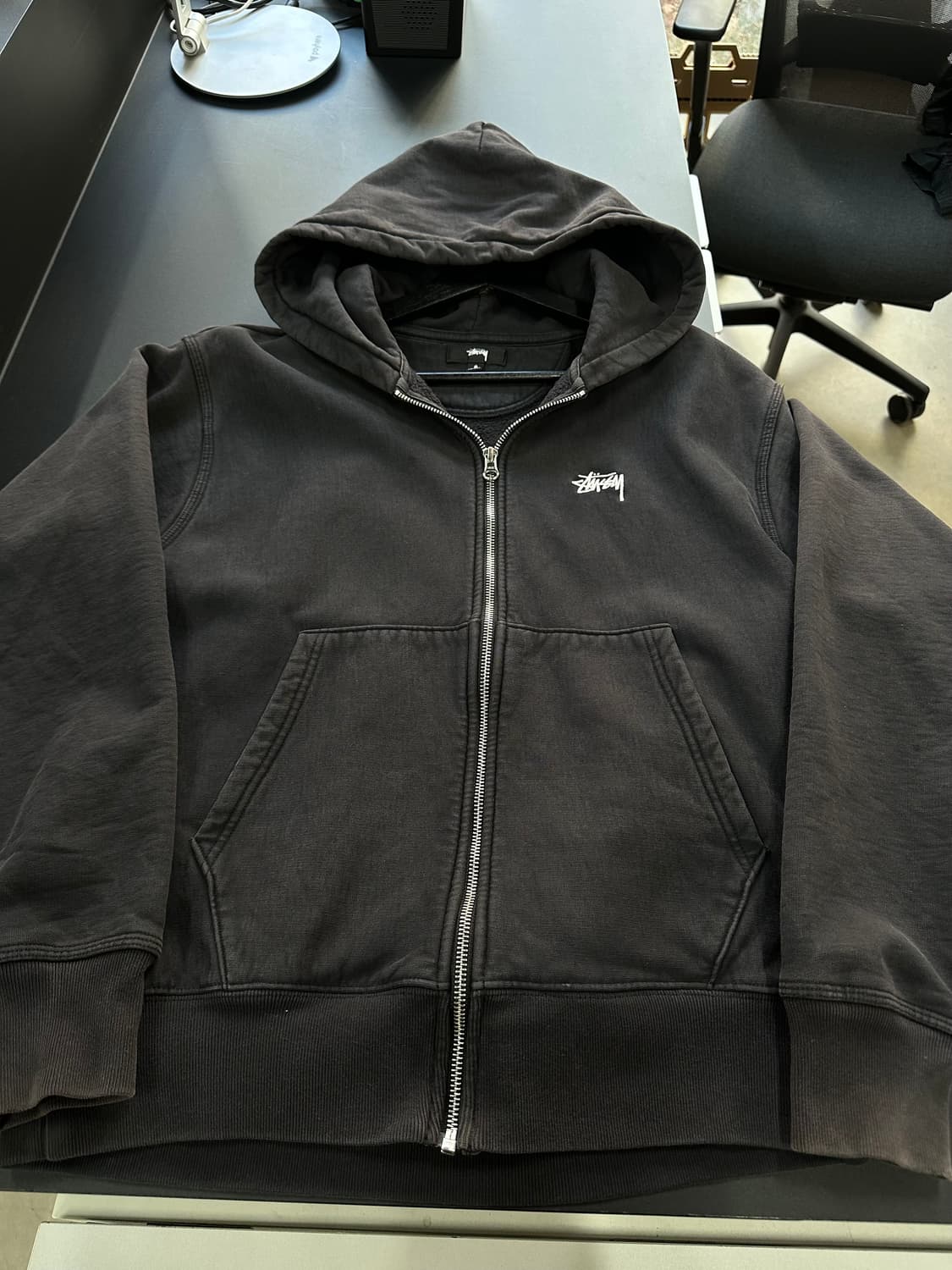 스투시 피그먼트워시드 다이드 후드집업 상품이미지5