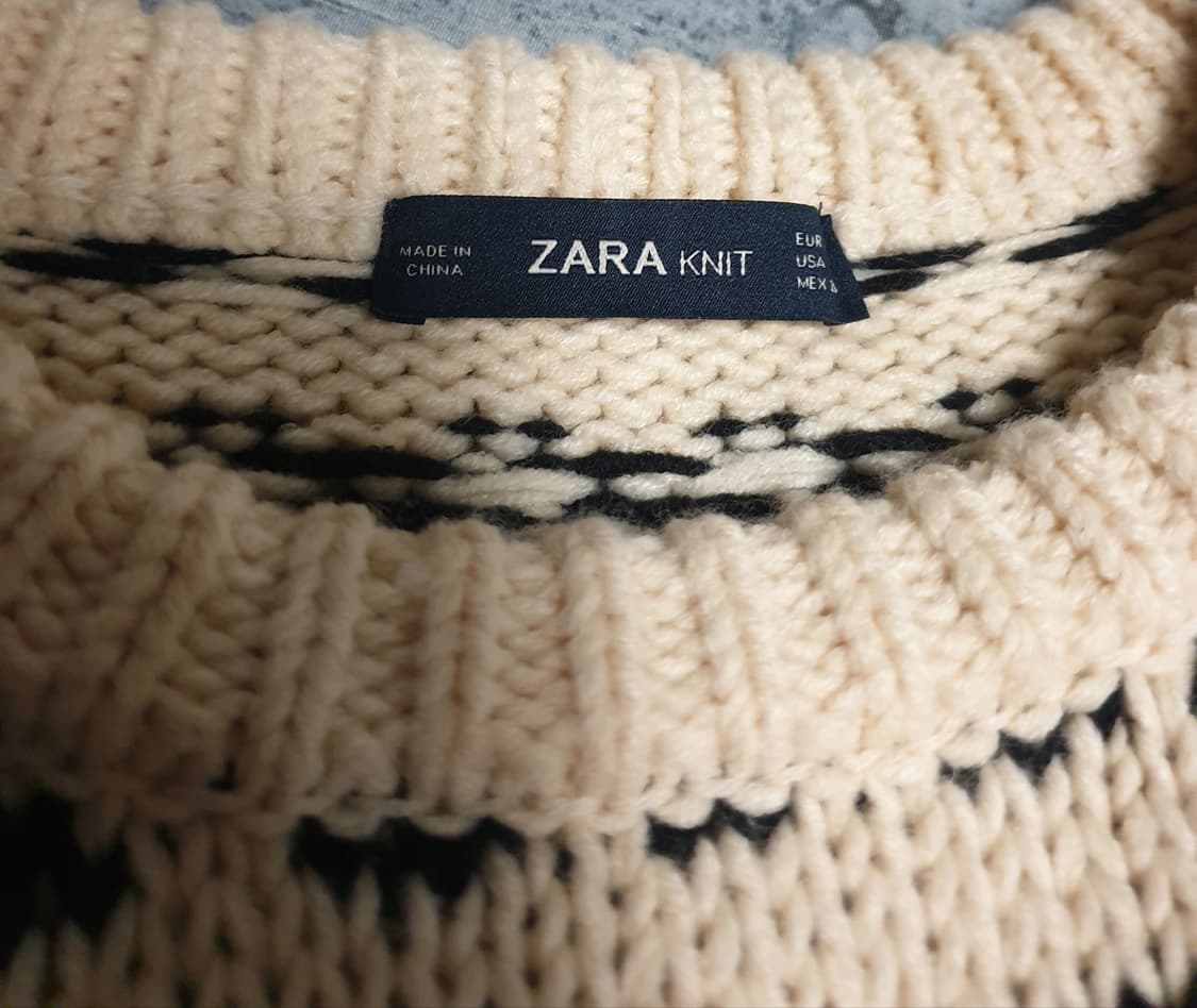 자라 블랙라벨 오버사이즈 혜비 니트 스웨터 (S) 상품이미지2
