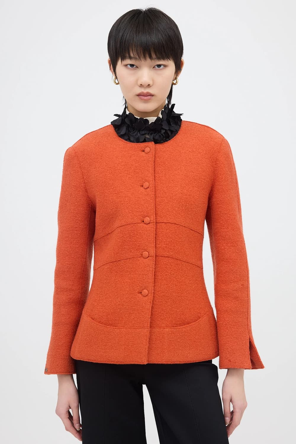 1999 Chanel 샤넬 울 포인트 컬러 자켓 42 상품이미지1