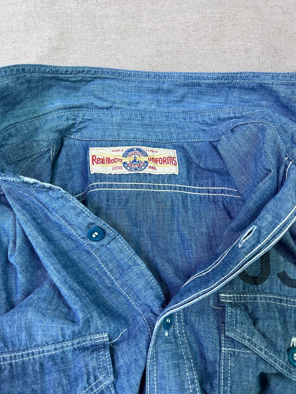 리얼 맥코이 샴브레이 반팔 셔츠 상품이미지3