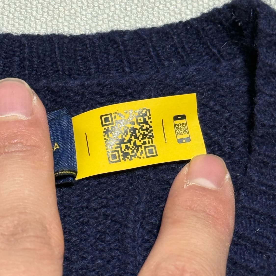 S 폴로랄프로렌 여성용 네이비 캐시미어 케이블 니트 상품이미지5