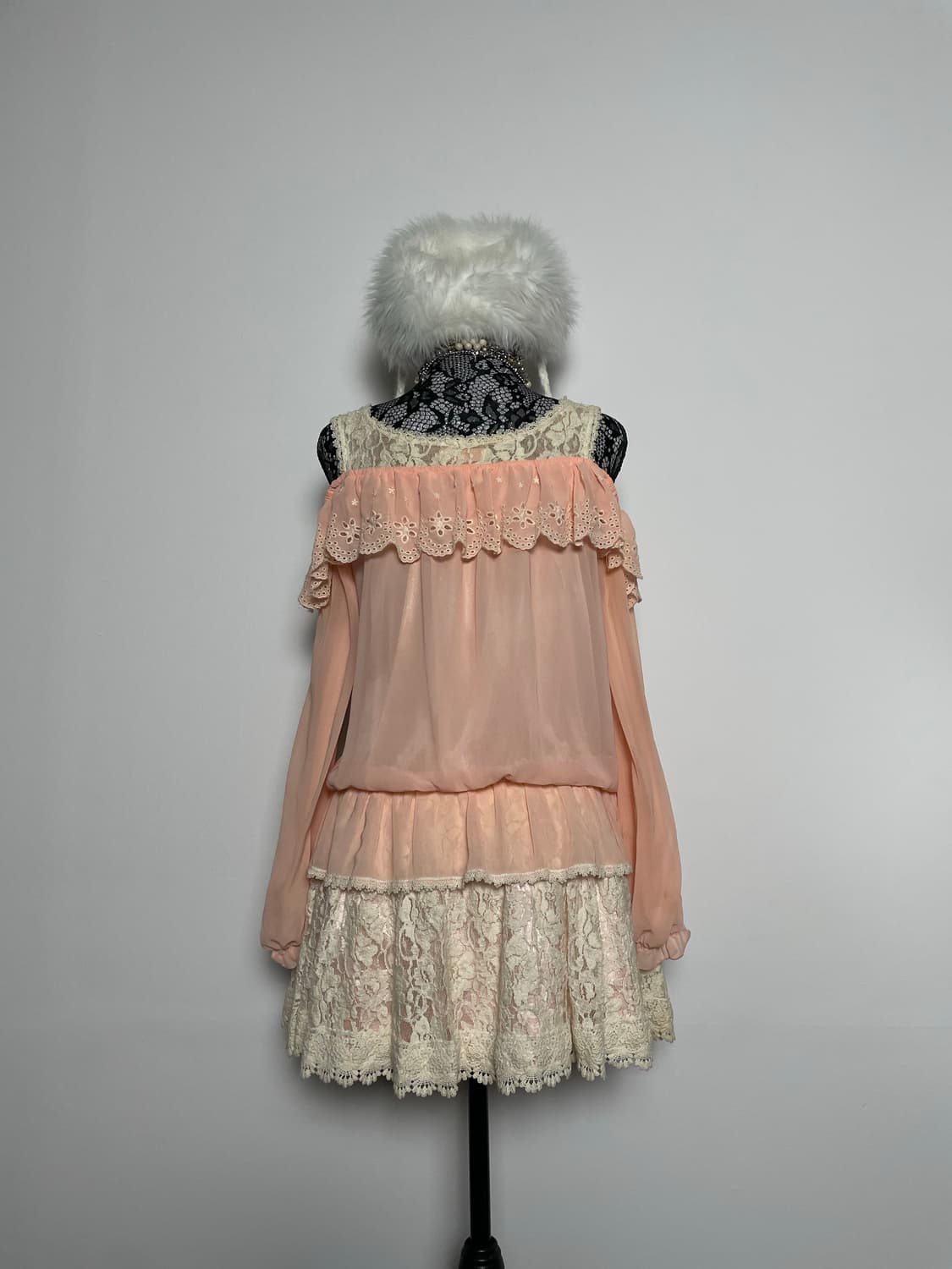 LIZ LISA 리즈리사 피치 레이스 원피스 상품이미지5