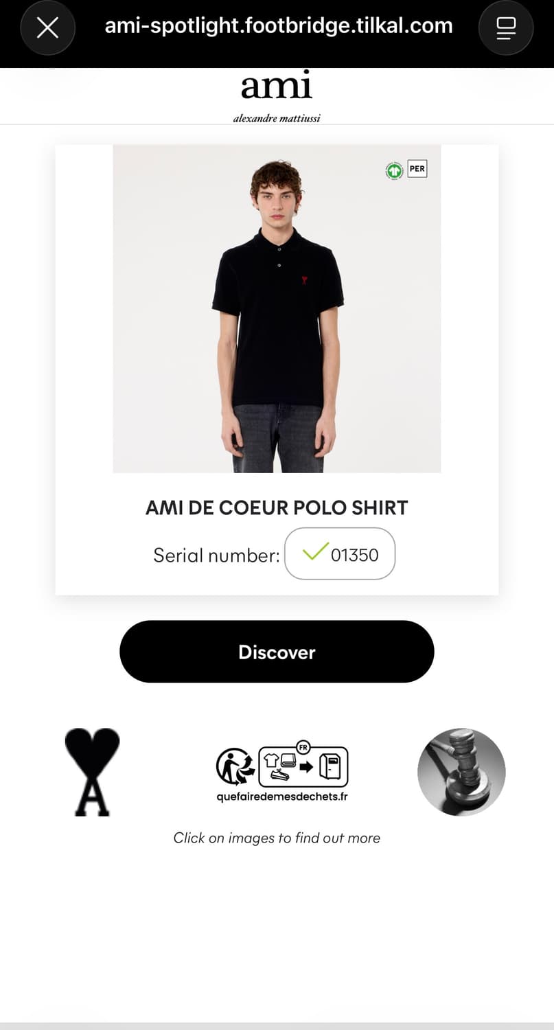 AMI 아미 블랙 하트 로고 반팔 폴로티 상품이미지8