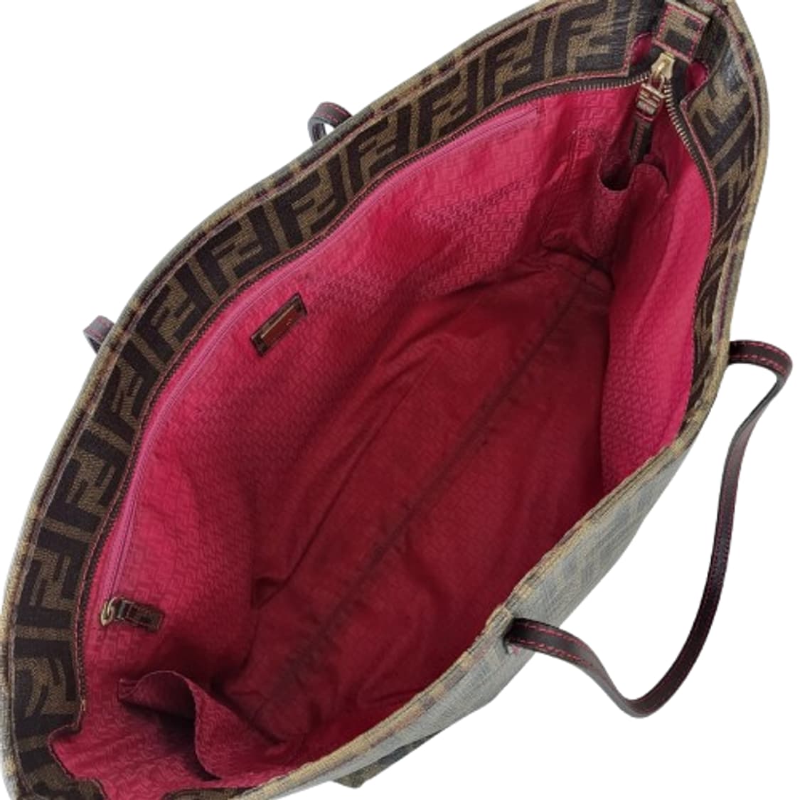 정품 펜디 주카 PVC 타바코브라운 스티치 쇼퍼백 상품이미지9