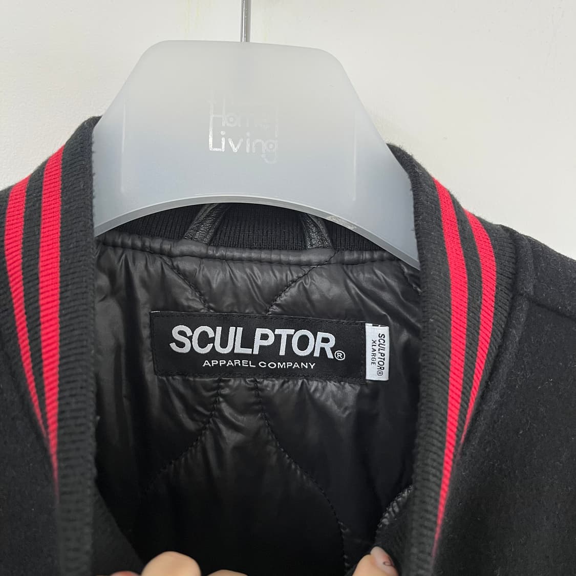 스컬프터 SCULPTOR 울 모노그램 블랙 바시티 자켓 상품이미지7