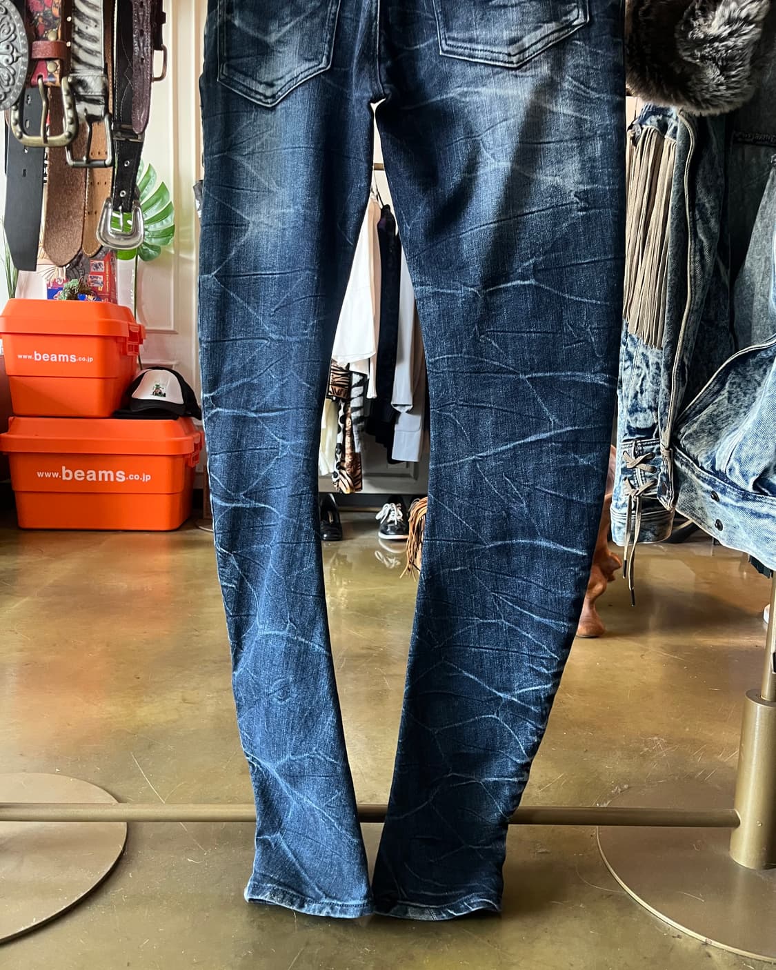 90-00s Semantic Design Curved Denim 상품이미지8