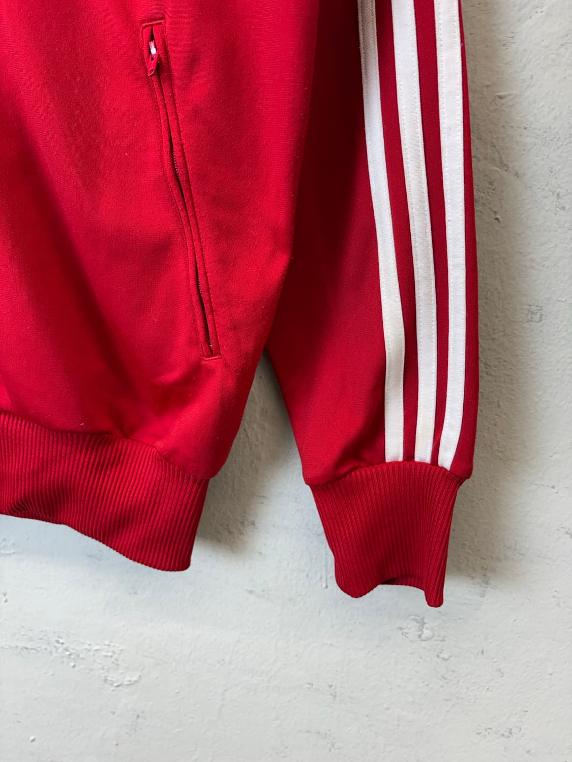 아디다스 빈티지 구형 파이어버드 트랙탑 져지 레드 상품이미지3