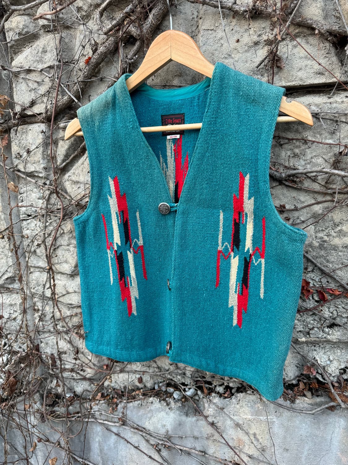 Tribe square 오르테가 치마요 베스트 나바호 페이딩 조끼 상품이미지3