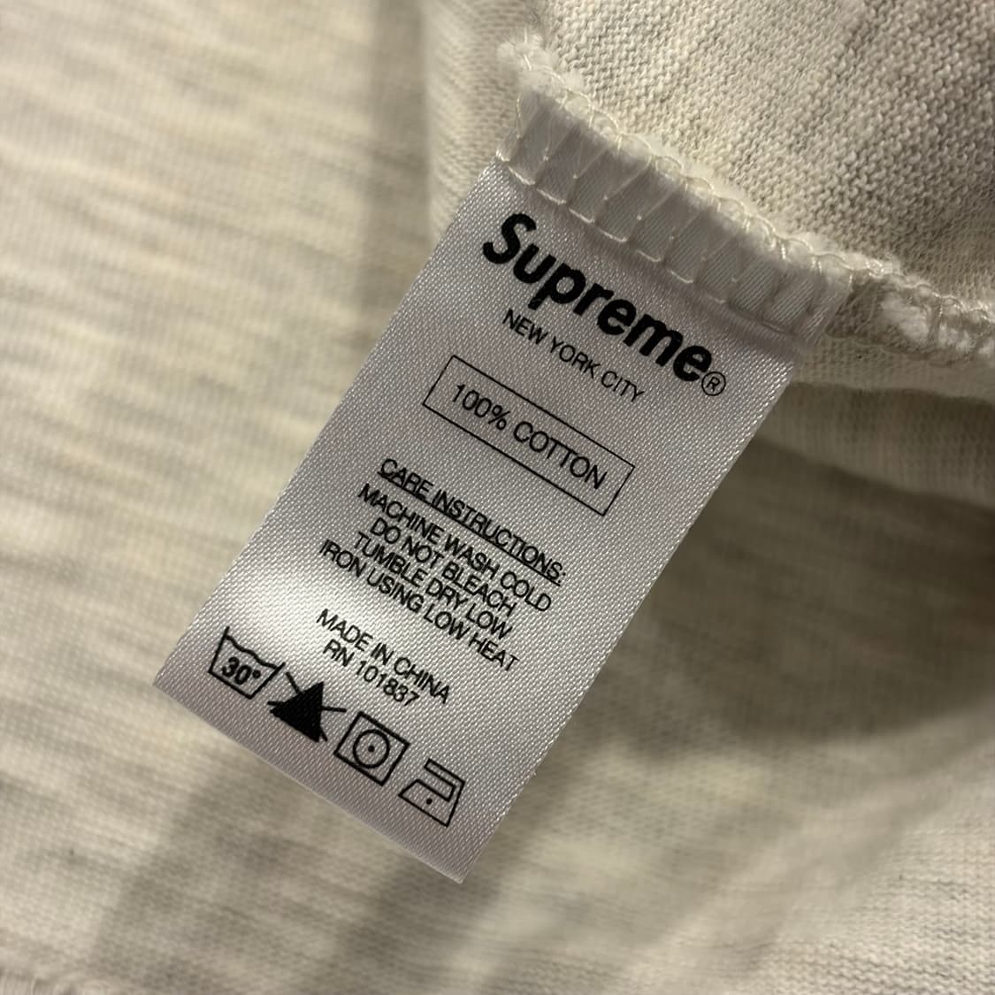 [L] 16ss 슈프림 후드 로고 후드 롱슬리브 그레이 B665 상품이미지6