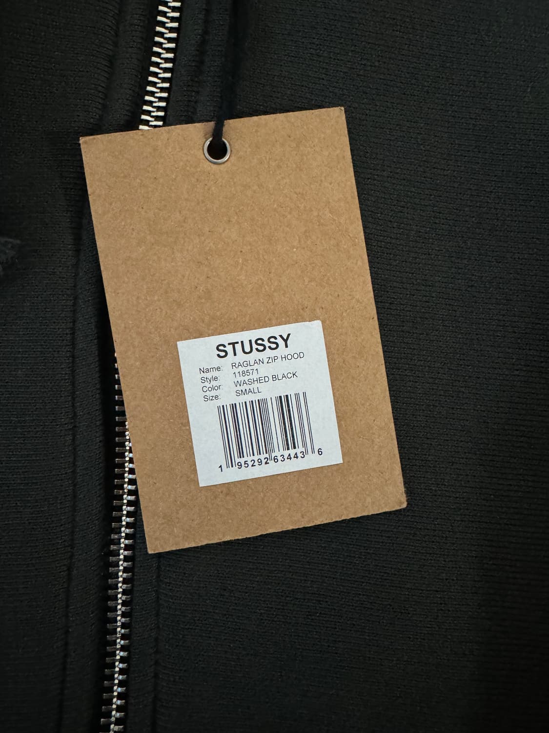 (S)스투시 릴렉스드 후드집업 블랙 상품이미지2