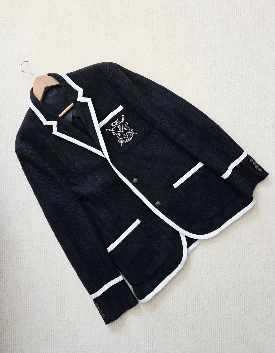 폴로 랄프로렌 와펜 시그니처 블랙 파이핑 자켓 상품이미지5