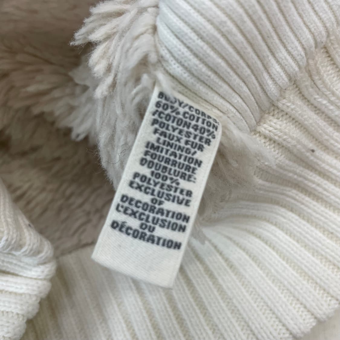 아베크롬비 스펠 로고 양털 후드집업 화이트 상품이미지5