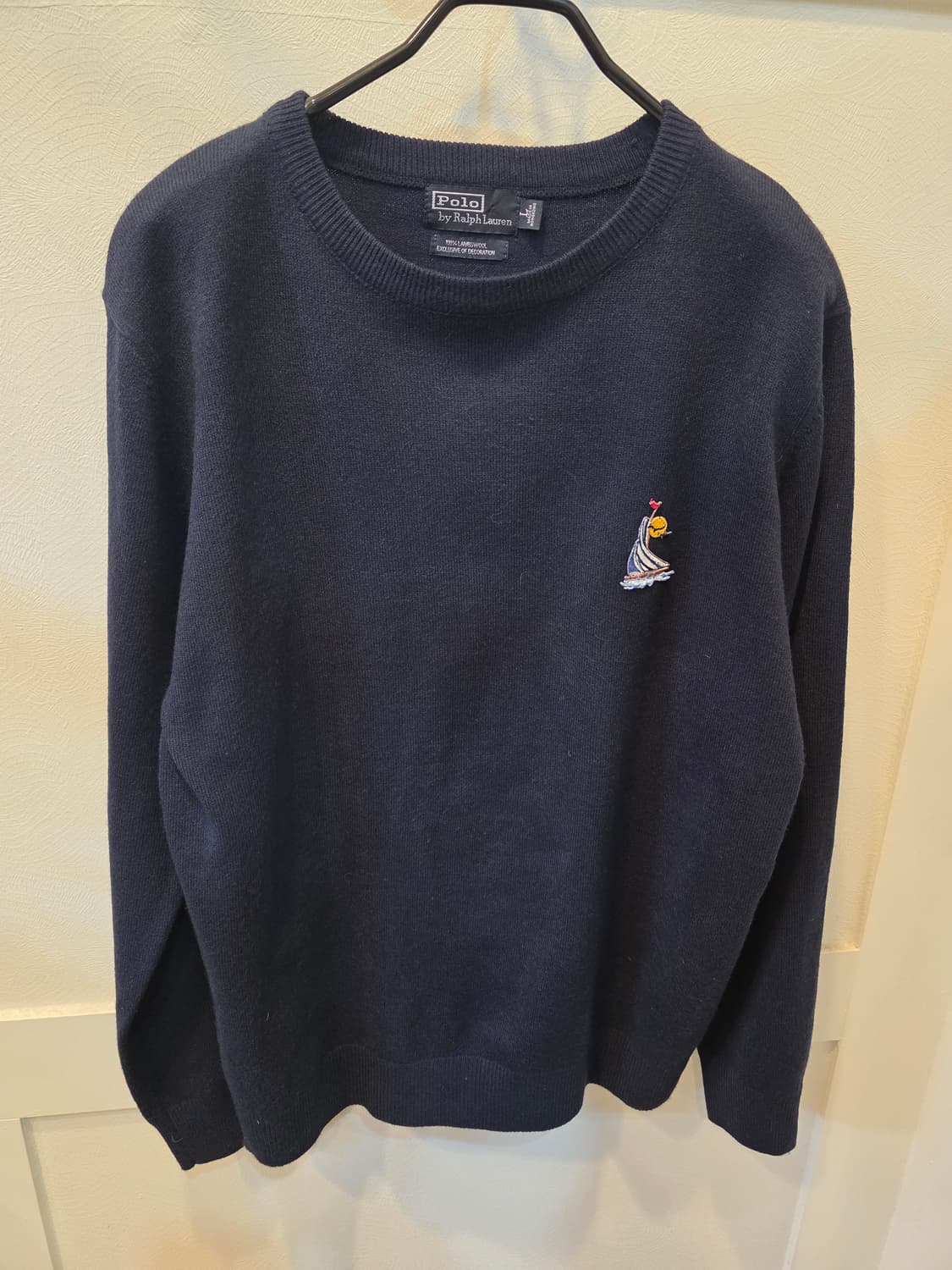 폴로 랄프로렌 램스울 니트 L 네이비 상품이미지2