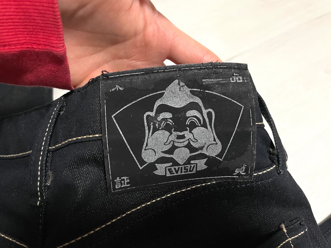 Evisu 에비수 오사카 여성 슬림핏 생지 흑청 데님팬츠 26 상품이미지10