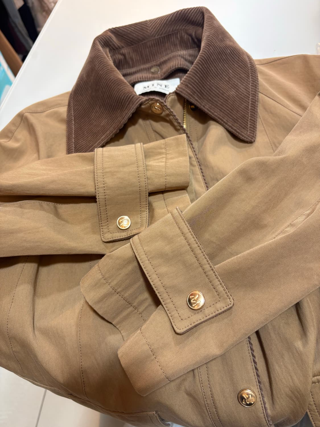 Mine코듀로이카라베이지워크자켓 상품이미지5