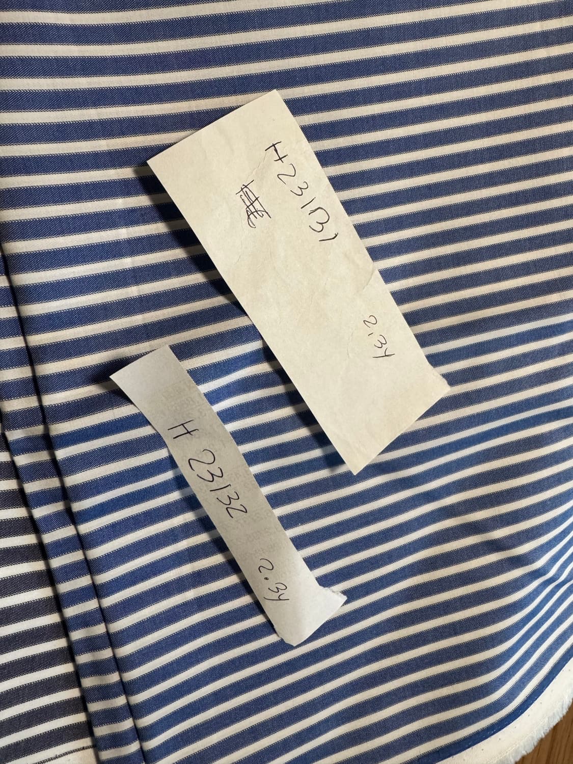 미사용 이탈리아 수입 셔츠원단 2매분량 상품이미지2