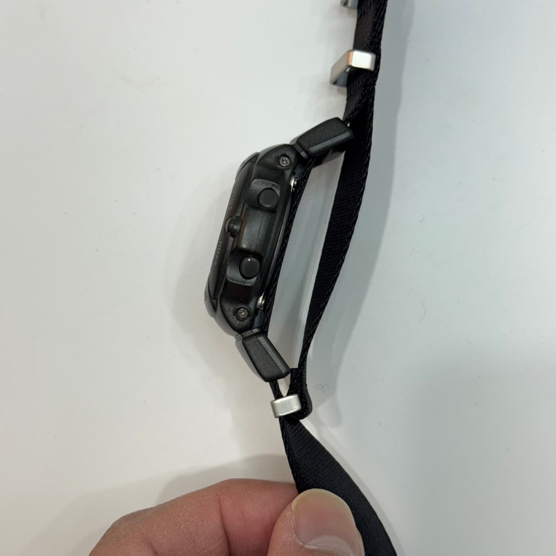 90s) 카시오 베이비지 올블랙 워치 (BG-200 / 밀리터리 나토밴드 상품이미지2