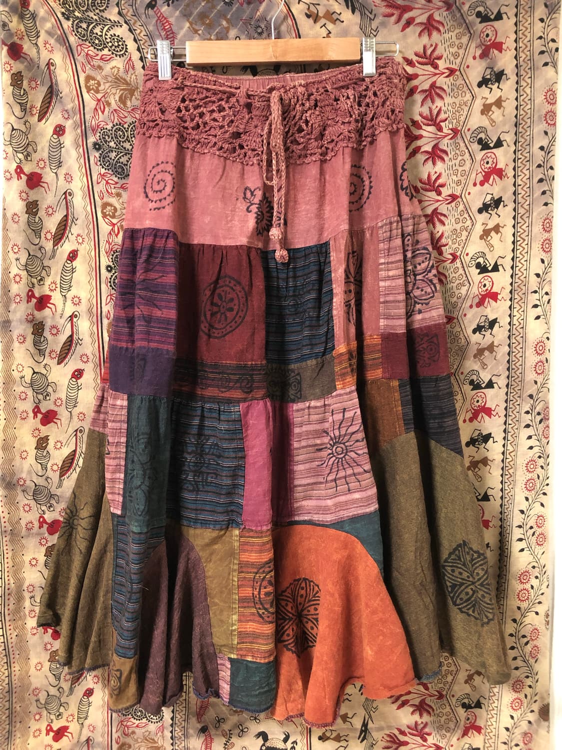 ethnic patchwork skirt 상품이미지1