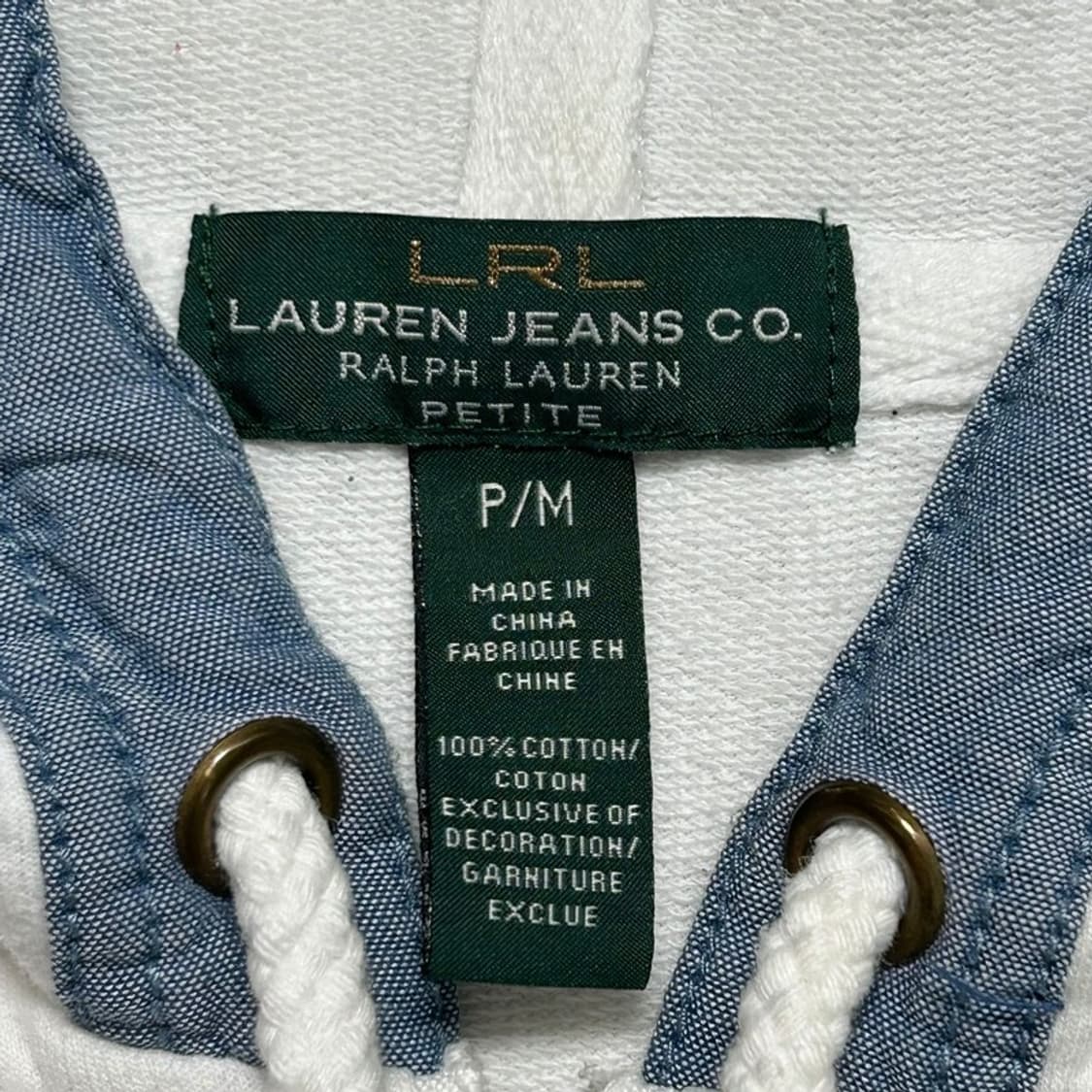 RALPH LAUREN 후드집업 화이트 M 상품이미지5