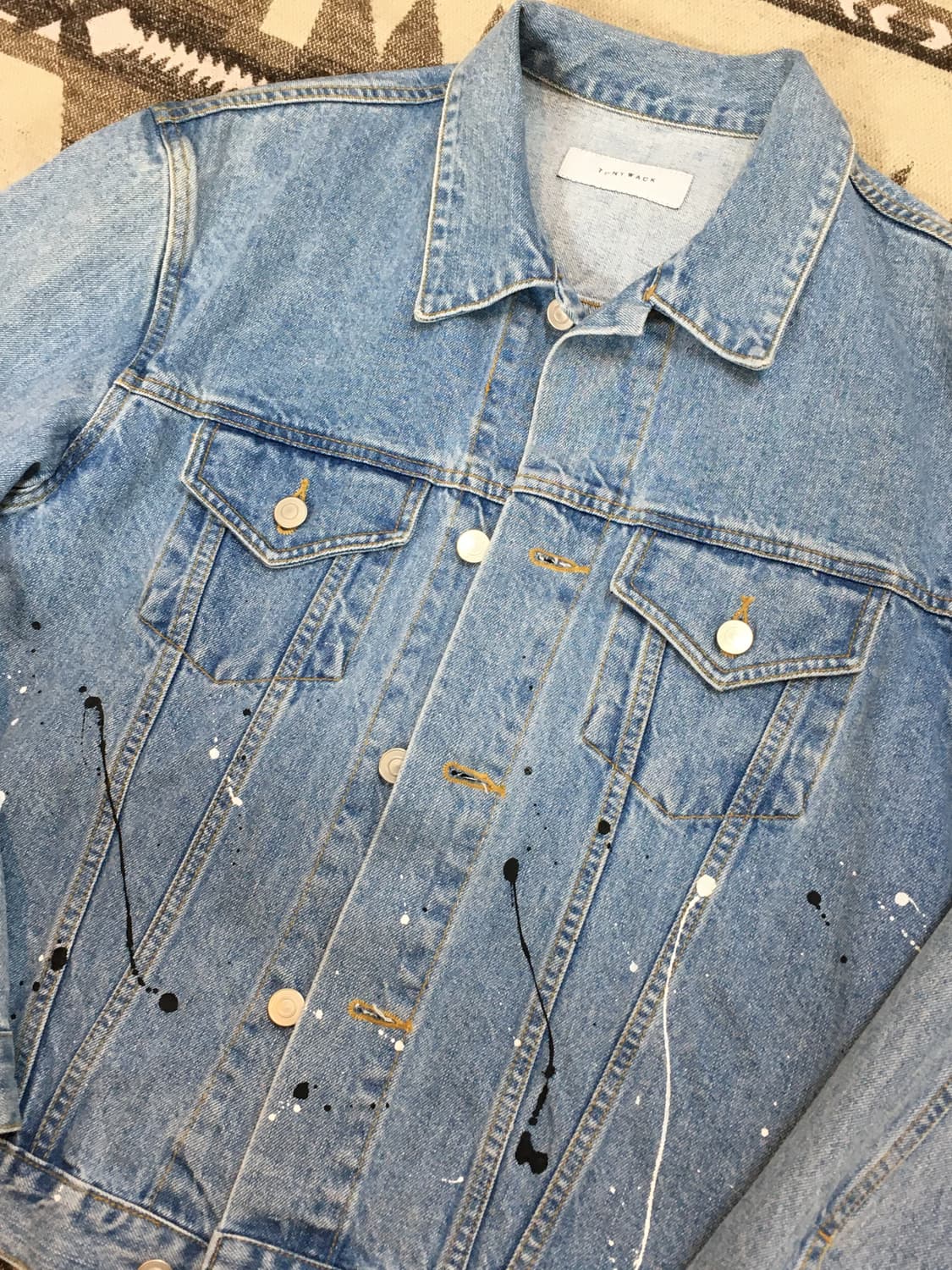 토니웩 머스크 페인팅 데님 자켓 상품이미지5