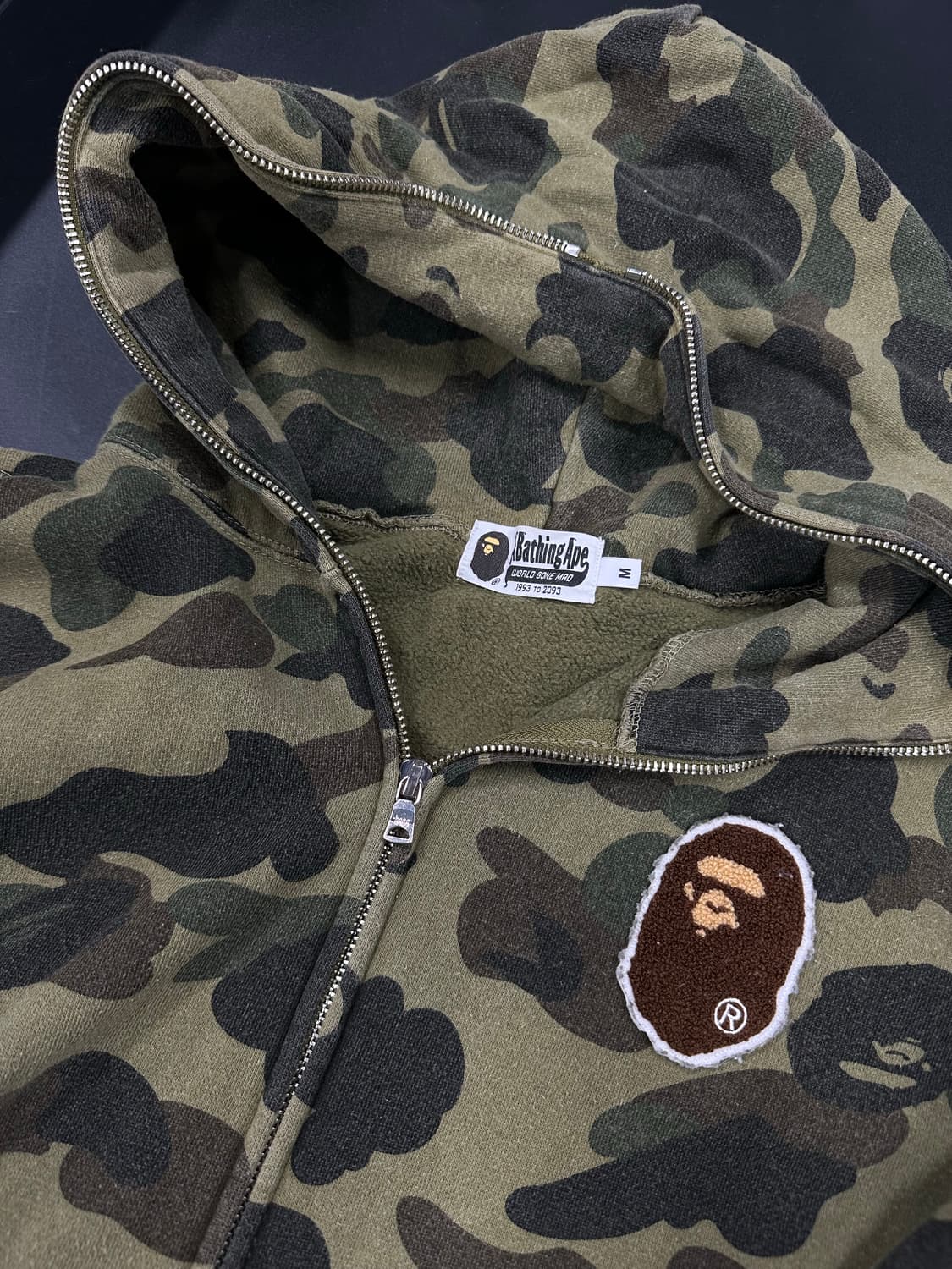 베이프 카모 빅헤드 패치 후드 집업 상품이미지5