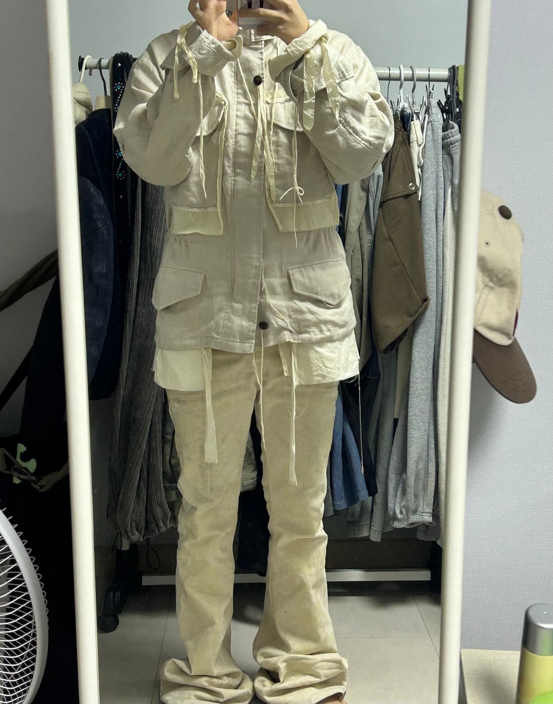 [0] 언더마이카 벨베틴 플레어 아이보리 상품이미지3