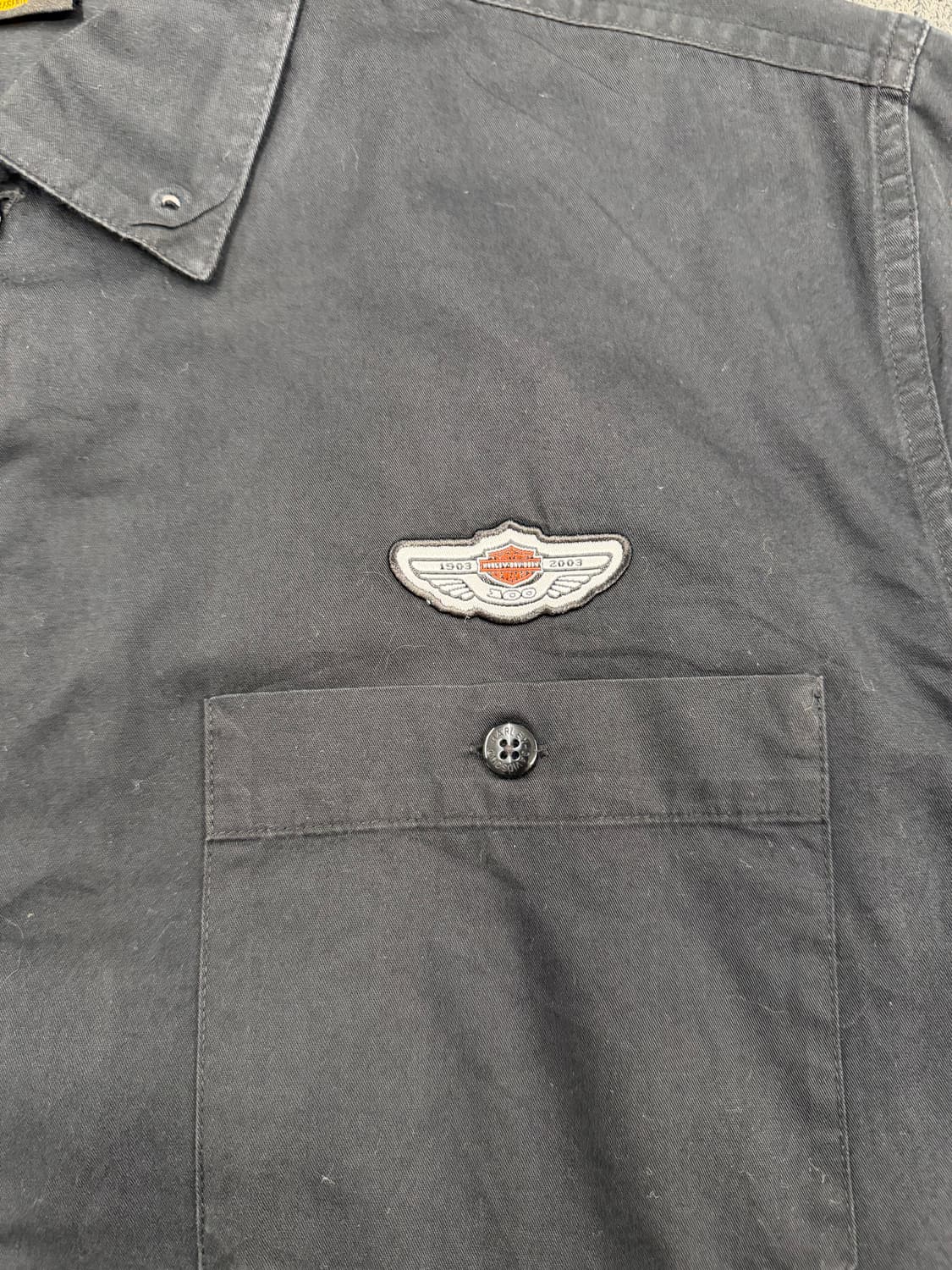 M)할리데이비슨 빈티지 100주년 패치 반팔셔츠 상품이미지5