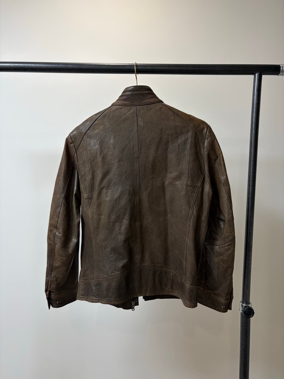 코모도스퀘어 브라운 빈티지 양가죽 자켓  상품이미지4
