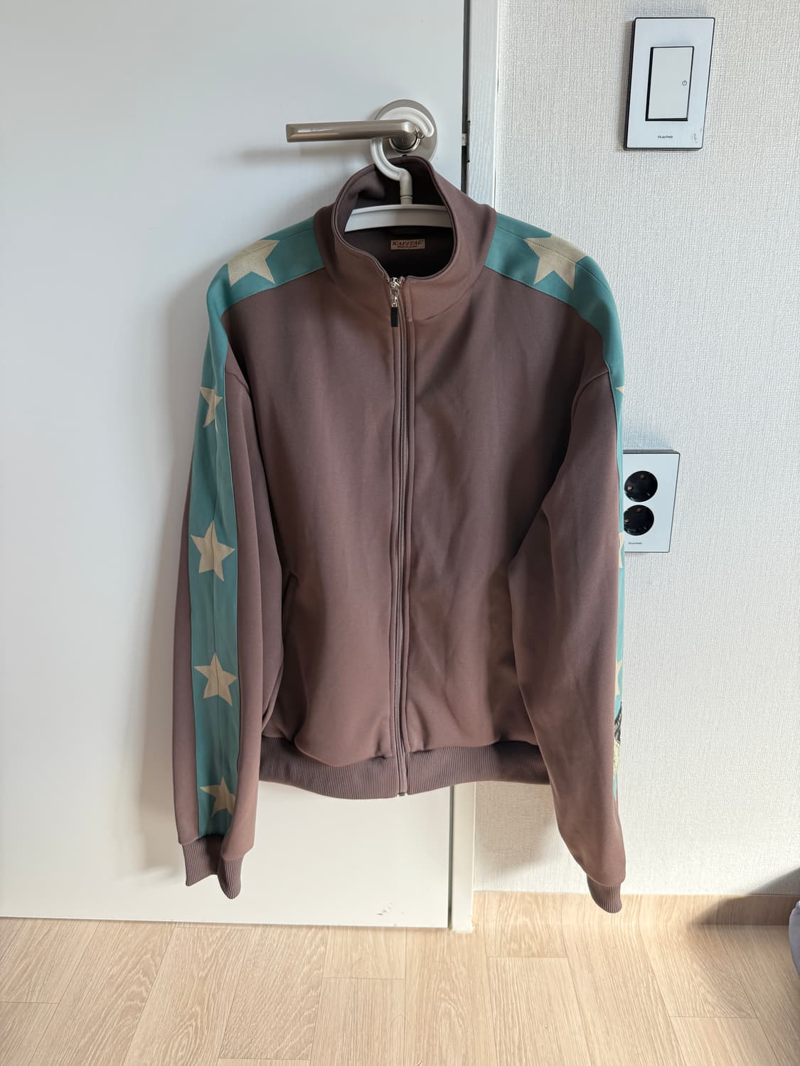 캐피탈 웨빙 트림 저지 트랙 자켓 브라운 상품이미지1