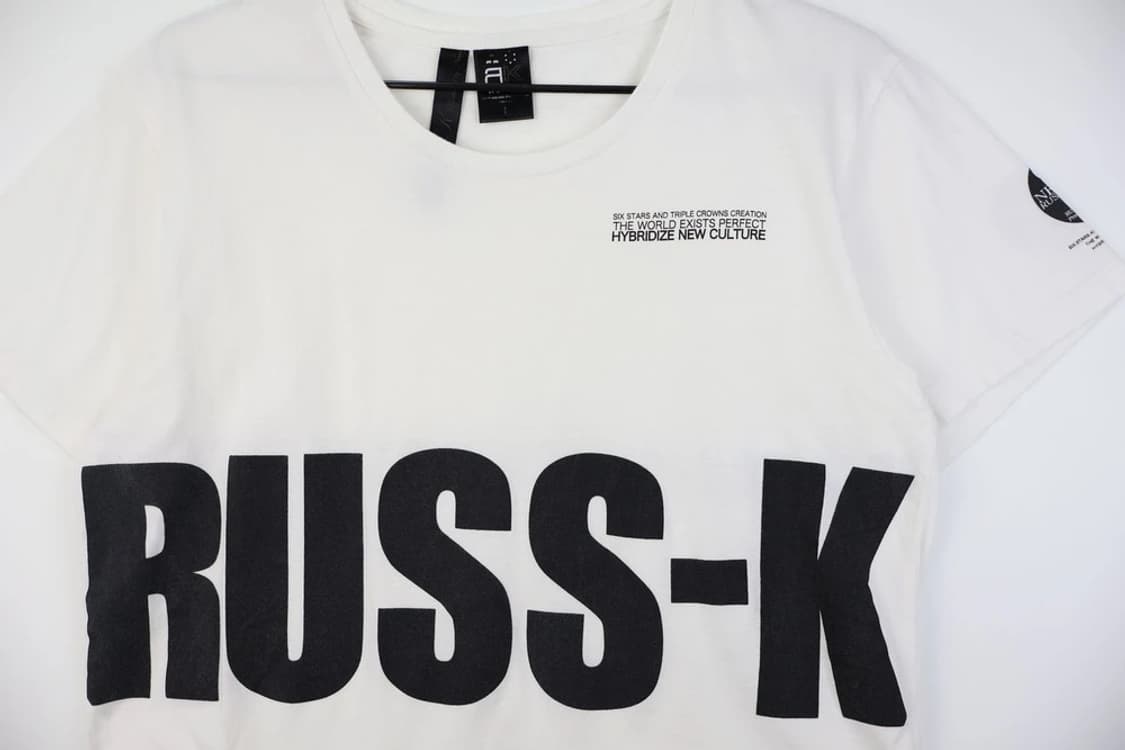 RUSS.K 프린팅 화이트 반팔 상품이미지5