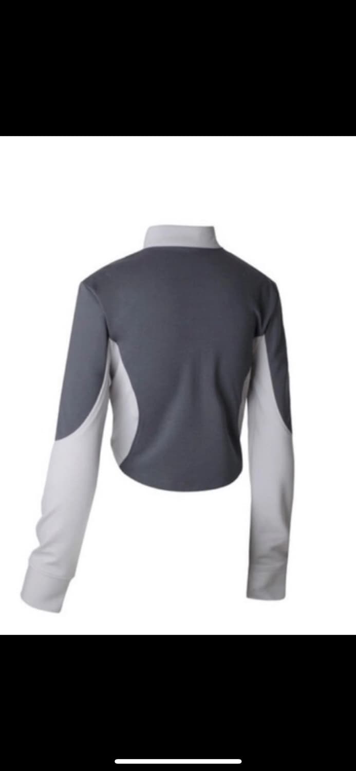허그유어스킨 Slim jersey cropped jacket gray 상품이미지2