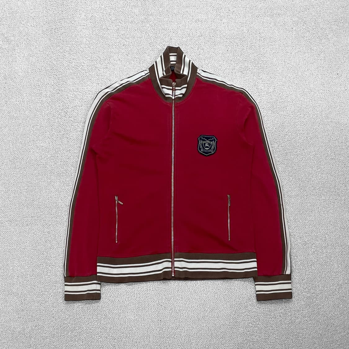 버버리 Burberry 블랙 라벨 크레스트 패치 로고 스웻 집업 상품이미지1