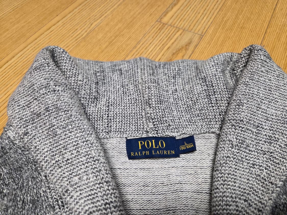 폴로 코튼 숄카라 가디건 L사이즈 상품이미지2