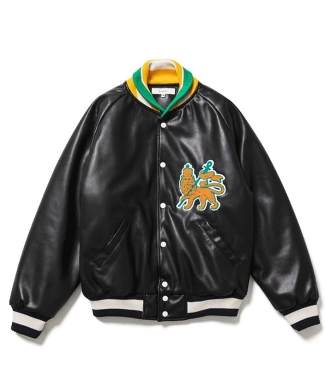 [L] 사스콰치패블릭스 신세틱 레더 스타디움 자켓 상품이미지10