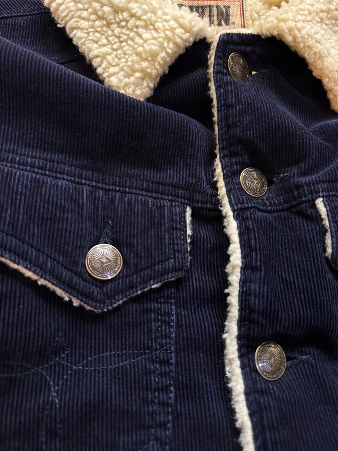 EDWIN 코듀로이 쉐르파 트러커자켓 상품이미지4