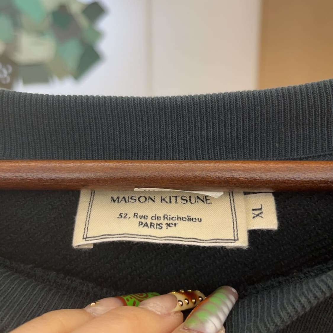 메종키츠네 빈티지 모던 캐주얼 폭스패치 맨투맨 XL C09468 상품이미지5