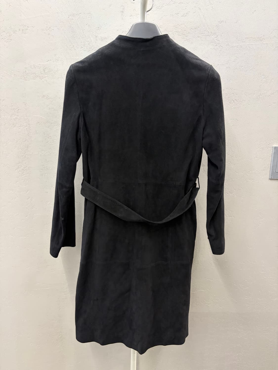 ROBO 블랙 스웨이드 벨트 코트 S 상품이미지6