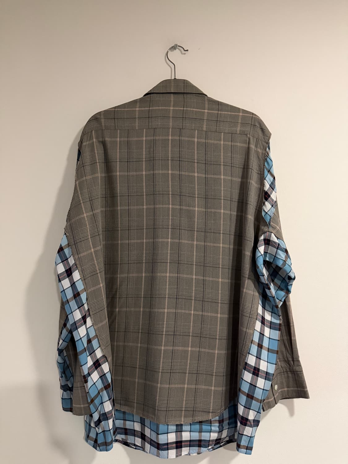 엔할리우드 체크 도킹 리메이크 셔츠 상품이미지2