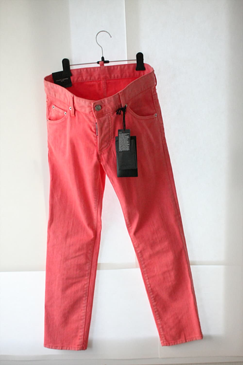 DSQUARED2 클레멘트 크롭 진 44 코랄 핑크 상품이미지4