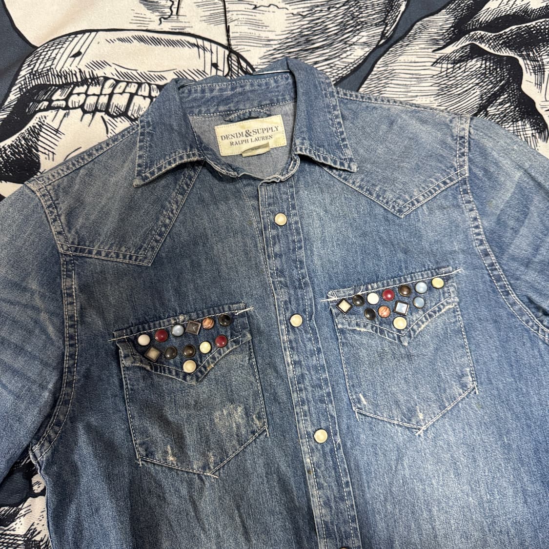 랄프로렌 데님앤서플라이 웨스턴 데님셔츠 XS사이즈 상품이미지2