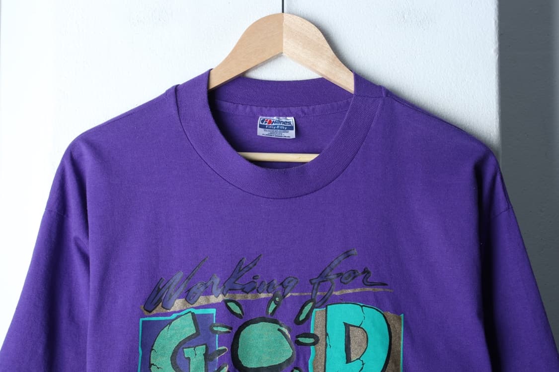 (XL-2XL) 헤인즈 반팔 티셔츠 90S년대 USA-H30360 상품이미지3