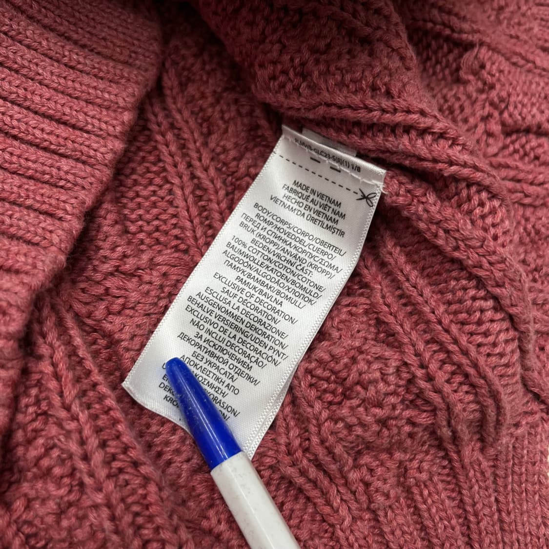 폴로 랄프로렌 화이트포니 핑크 꽈배기 니트 S 상품이미지5