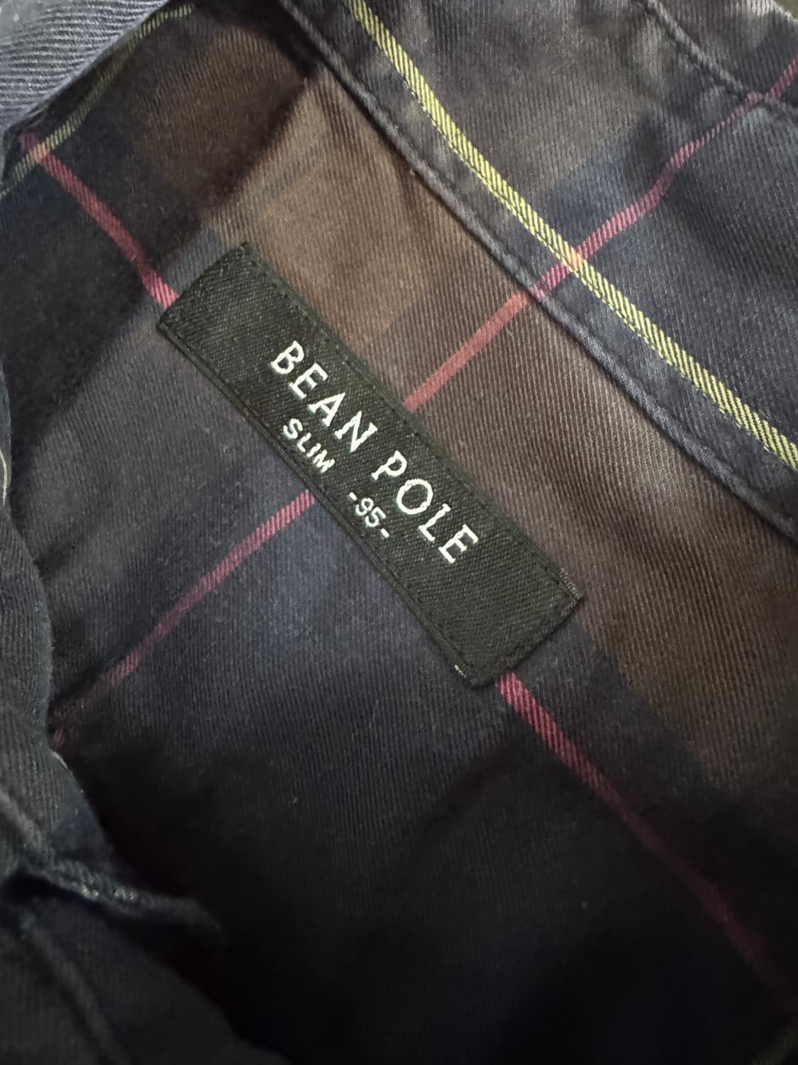 빈폴 슬림핏 빈티지 패턴 체크셔츠 M 상품이미지3