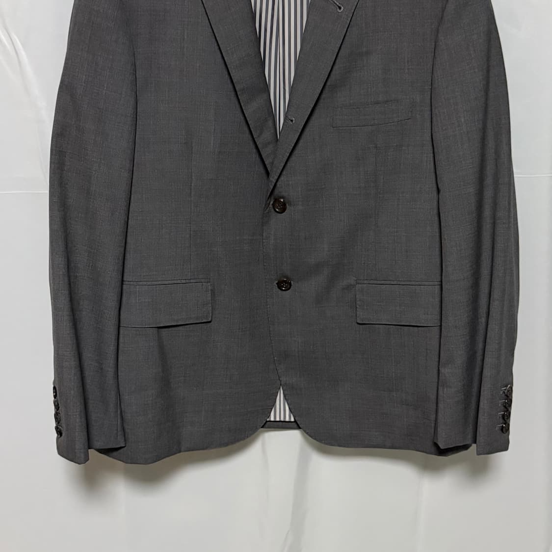 [S+급/4] 톰브라운 울 트윌 클래식 수트 정장 그레이 상품이미지3