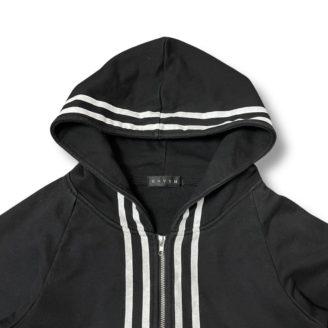 빈티지 블랙 세미크롭 후드집업 상품이미지3