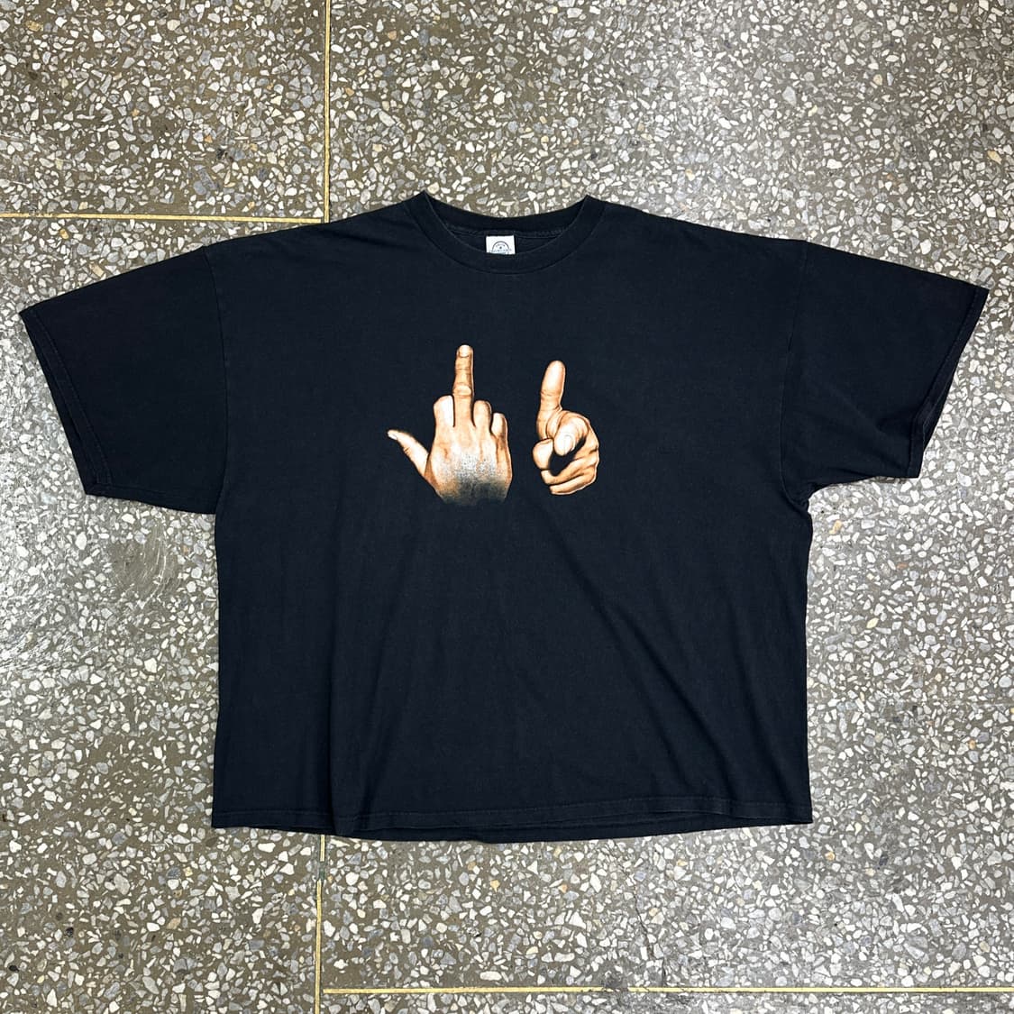 Early 00s Fuck You 미들 핑거 빈티지 티셔츠 3XL 상품이미지2